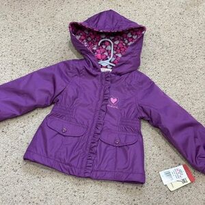 New - 2T Purple Kids Jacket with Heart Design
